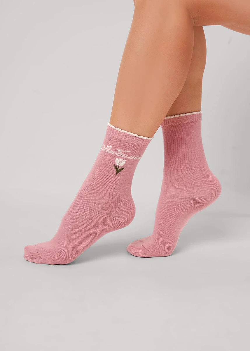 

Носки, Розовый;т.розовый