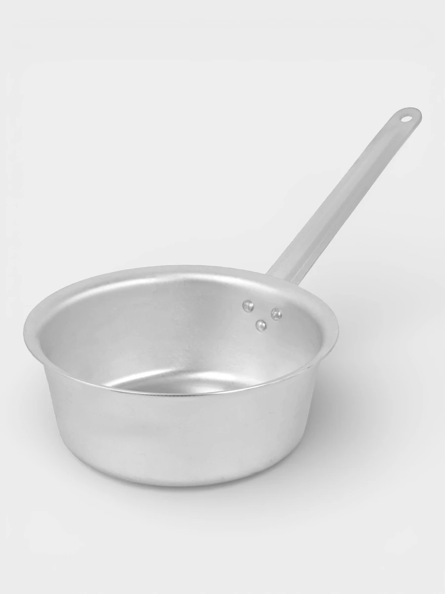 

Ковш алюминиевый, 1.2 л, d=16 см, металлическая ручка, толщина 1.2 мм, без крышки, серебристый