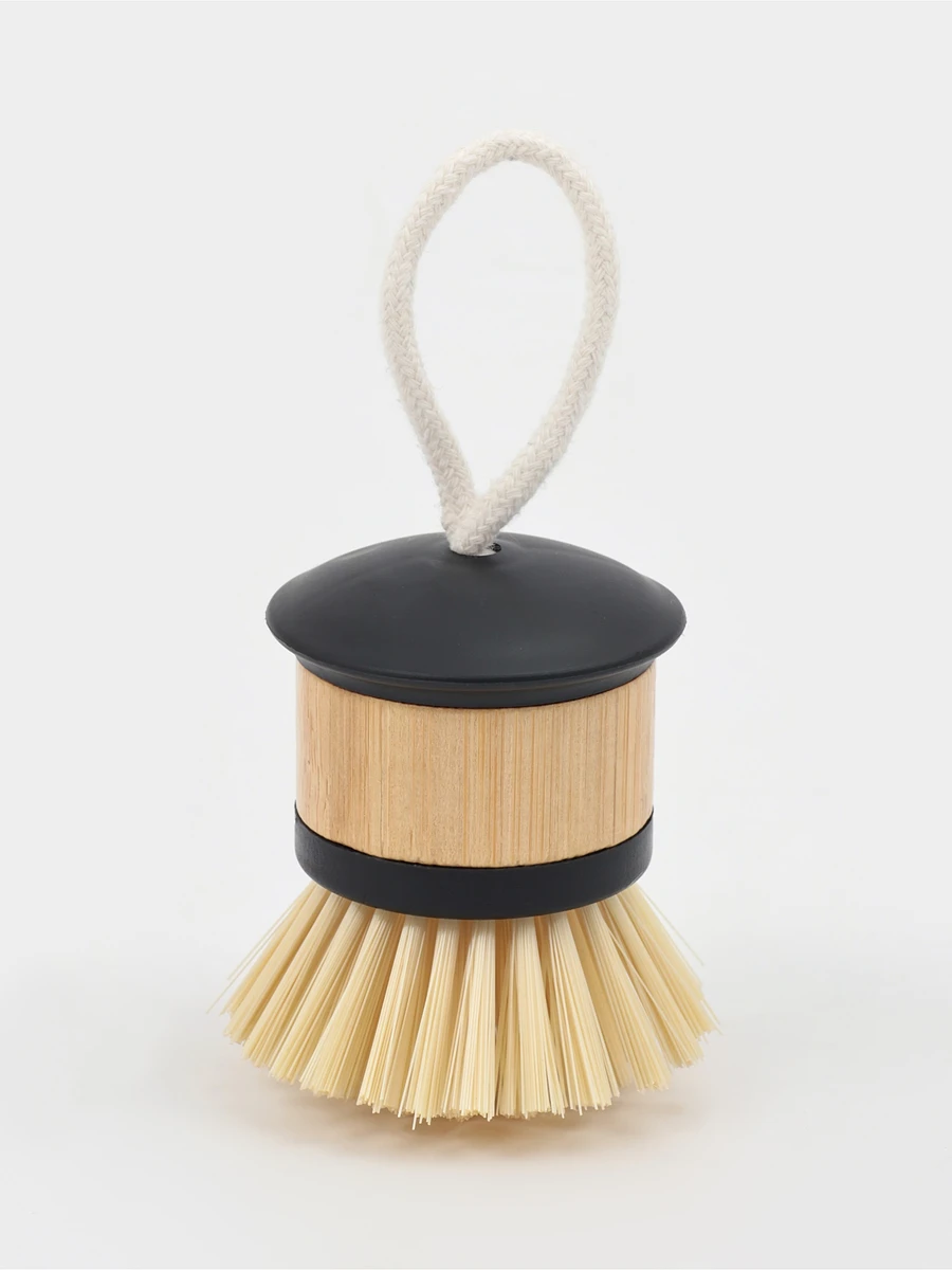 

Щетка для посуды доляна meli, бамбуковая ручка, 7 см, черная, Черный