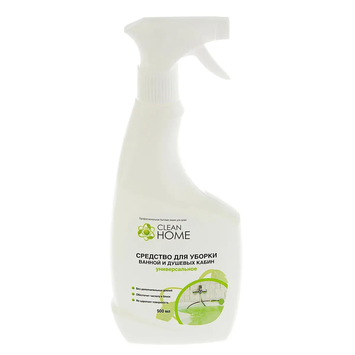 

Средство для уборки ванной и душевых кабин clean home, 500 мл