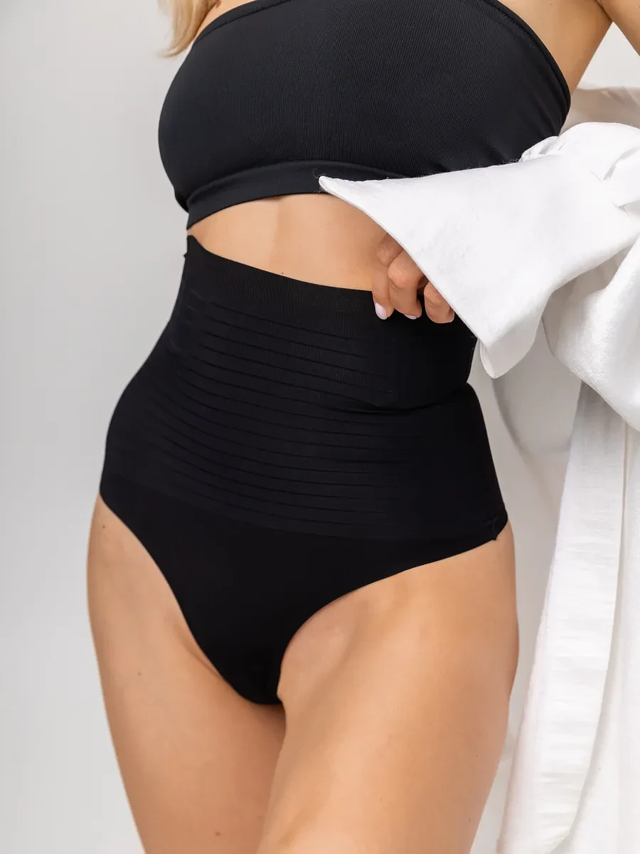 

Стринги утягивающие с высокой талией, Черный