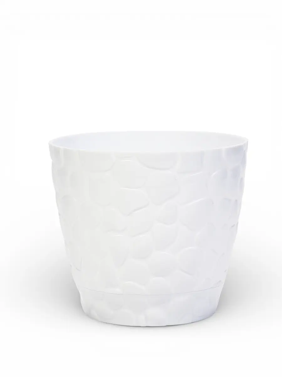 

Горшок для цветов с поддоном, Белый