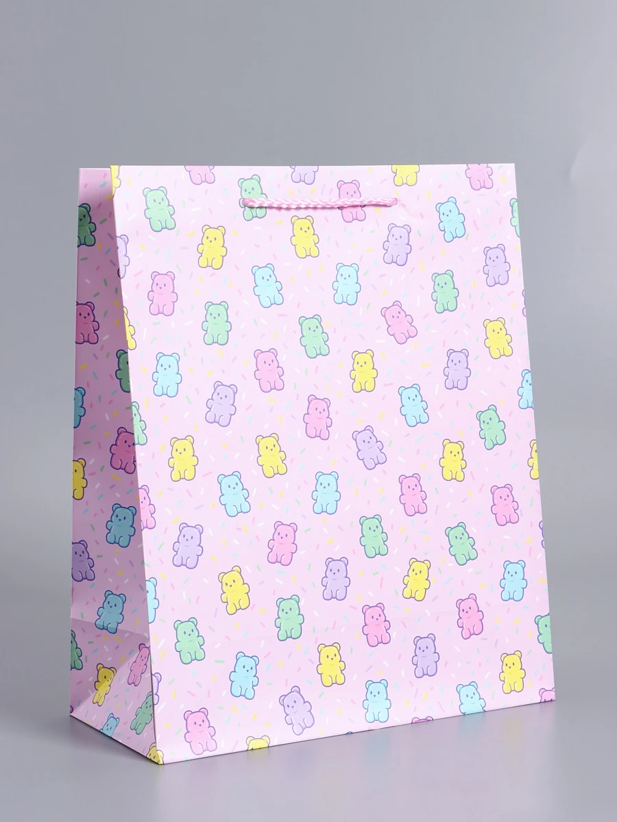 

Пакет подарочный ламинированный, Разноцветный;розовый