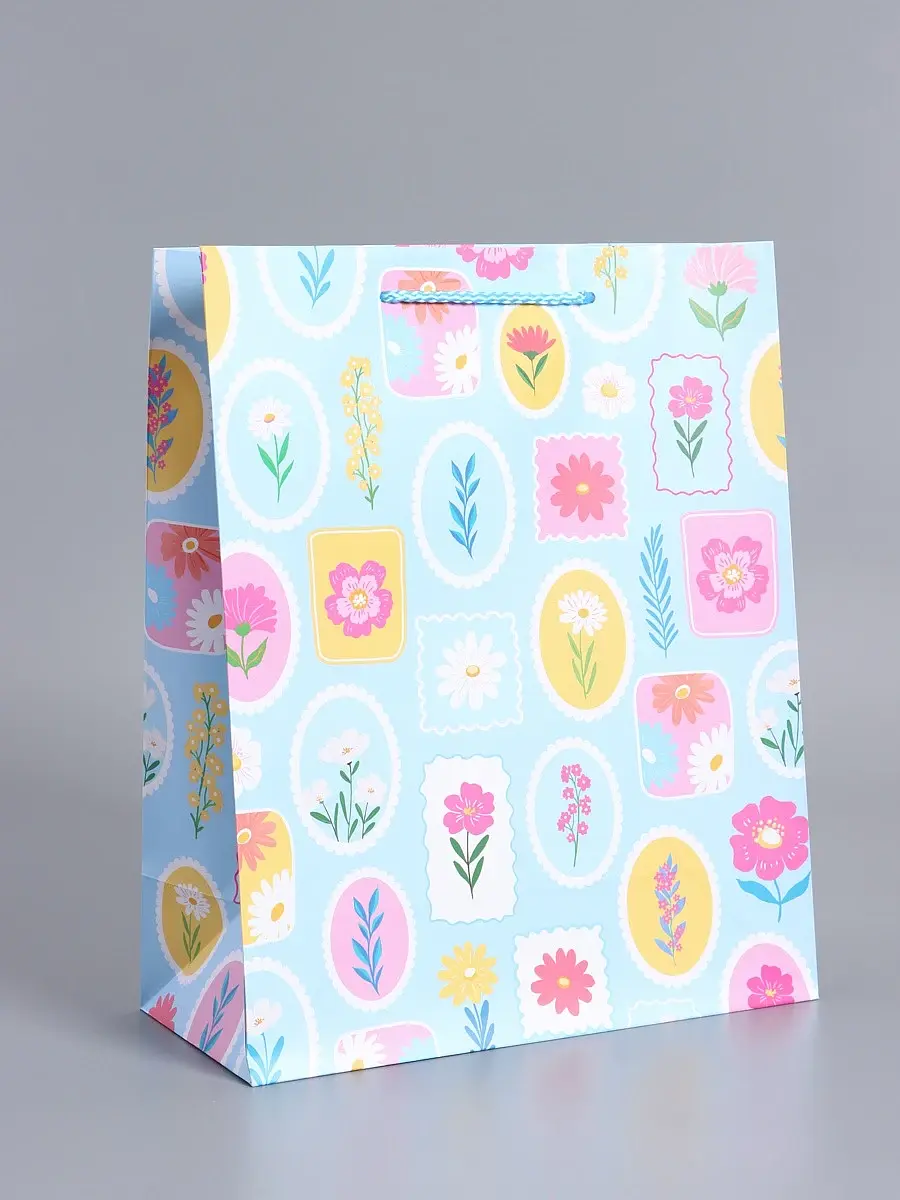 

Пакет подарочный ламинированный, Разноцветный;голубой