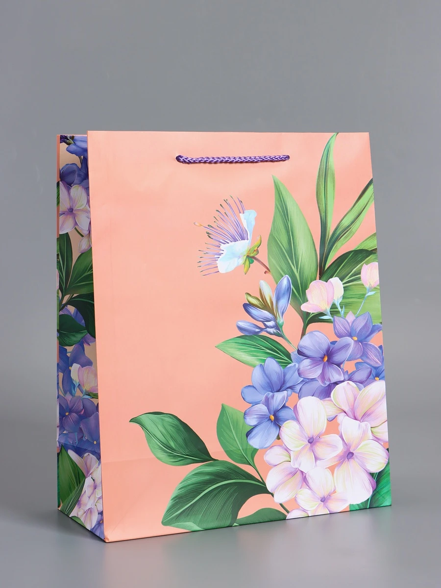 

Пакет подарочный ламинированный, Розовый;разноцветный