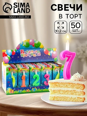 Свечи для торта цифры