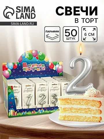 Свечи для торта цифры