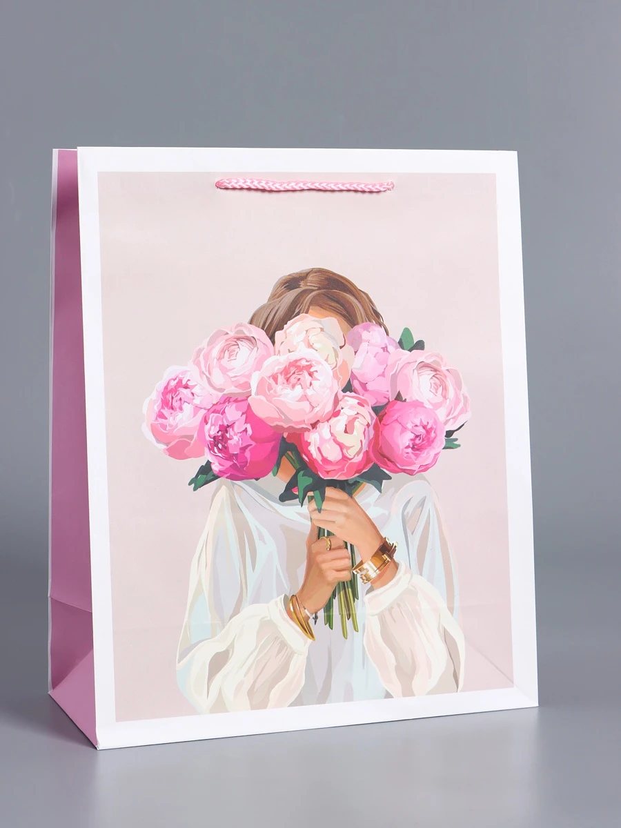 

Пакет подарочный ламинированный, Розовый;разноцветный