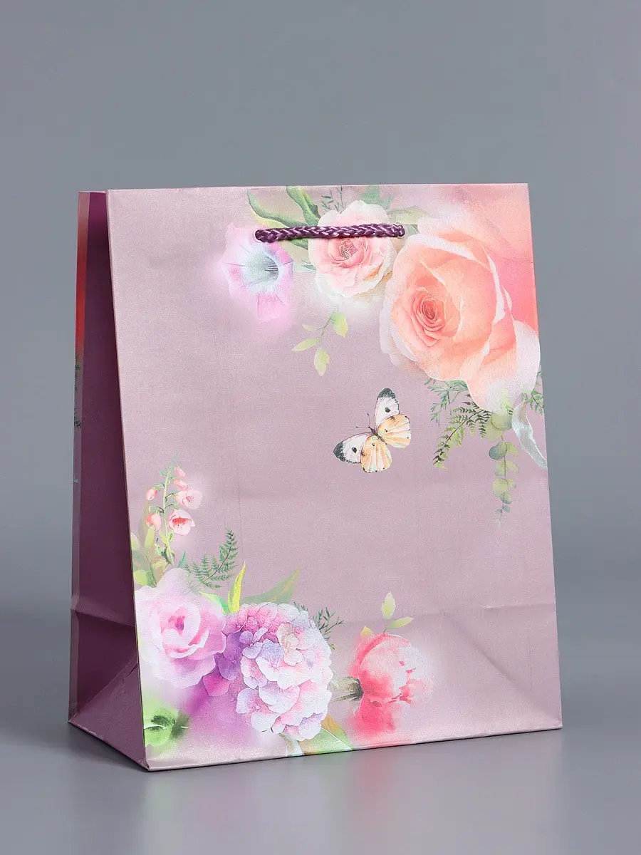 

Пакет подарочный ламинированный,, Сиреневый;разноцветный