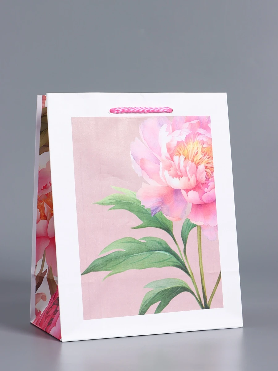 

Пакет подарочный ламинированный, Разноцветный;розовый