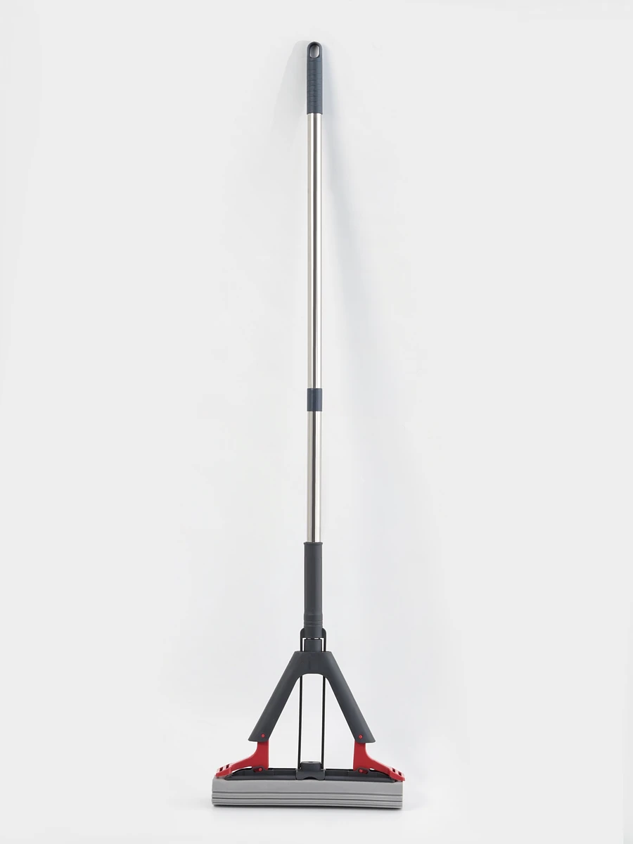 

Швабра pva со складным отжимом, стальной 2-х секционный черенок, высота 115 см, черно-красная, Черный