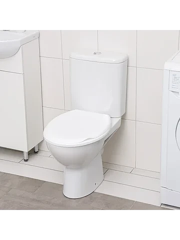 Сиденье для унитаза с крышкой, снежно-бе