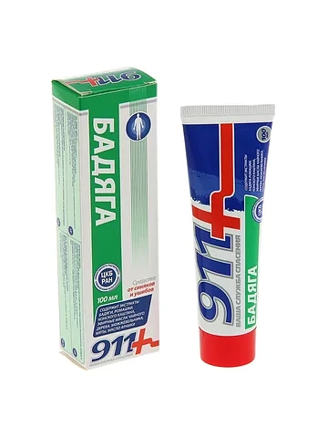 Средство от синяков и ушибов 911 бадяга,