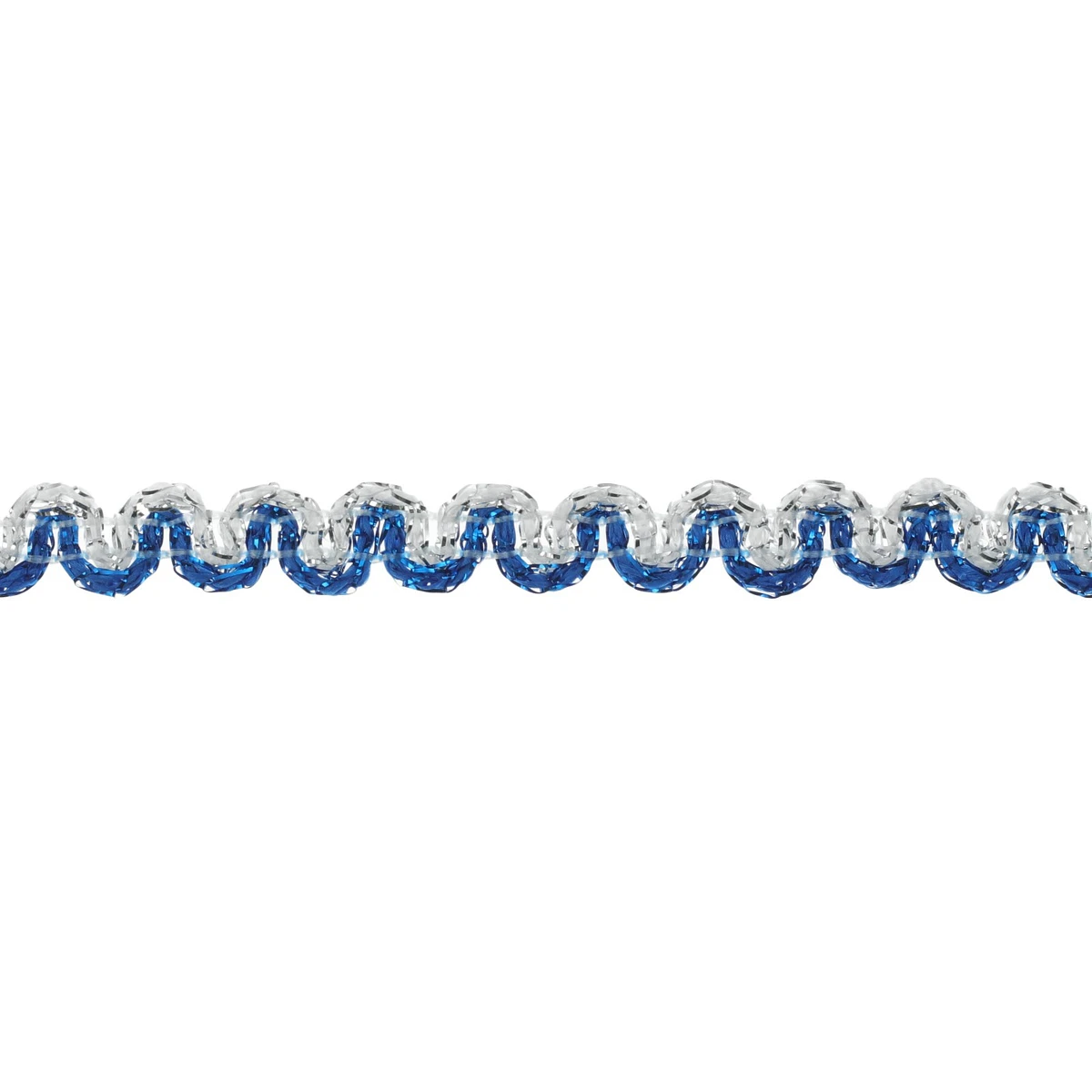 

Тесьма сине-серебряная, ширина 0.8 см, по 25 м, Синий;серебристый