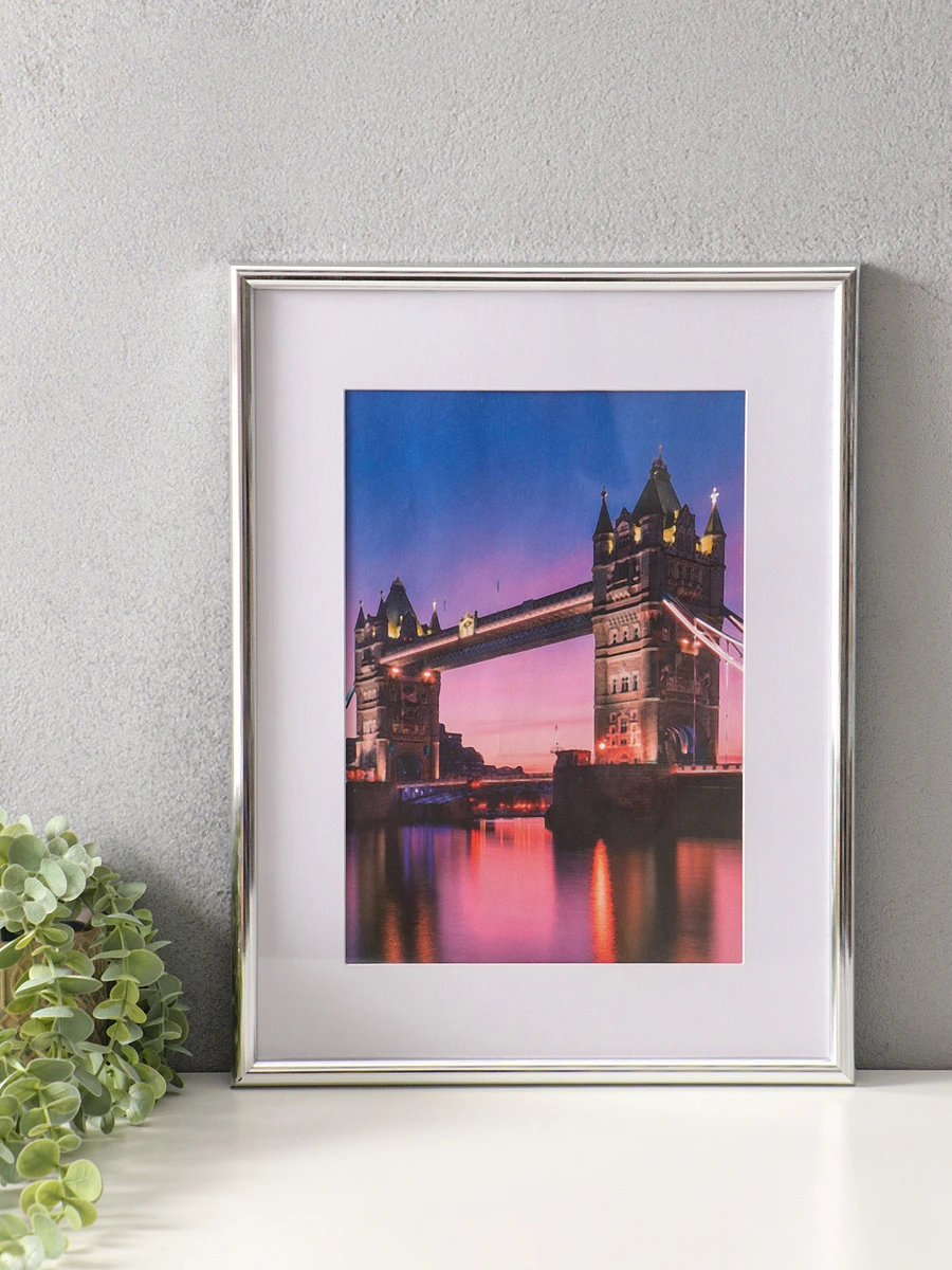 

Фоторамка для фото 30×40 см, с паспарту 21×30 см, vivo, серебро, Серебристый