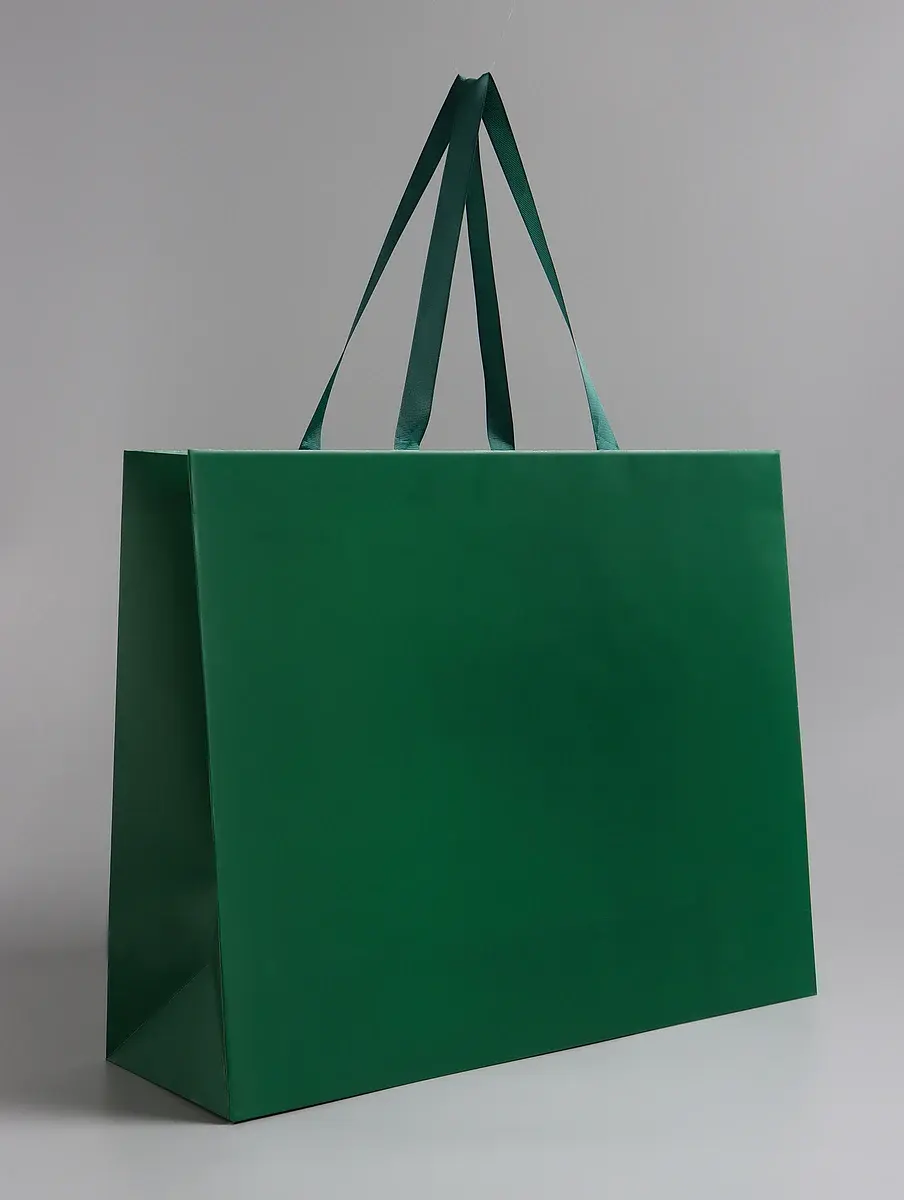 

Пакет подарочный ламинированный горизонтальный, Зеленый