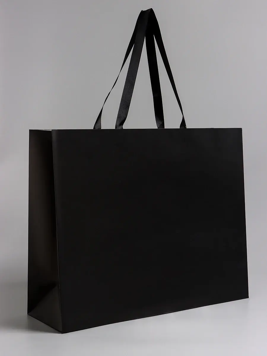 

Пакет подарочный ламинированный горизонтальный, Черный