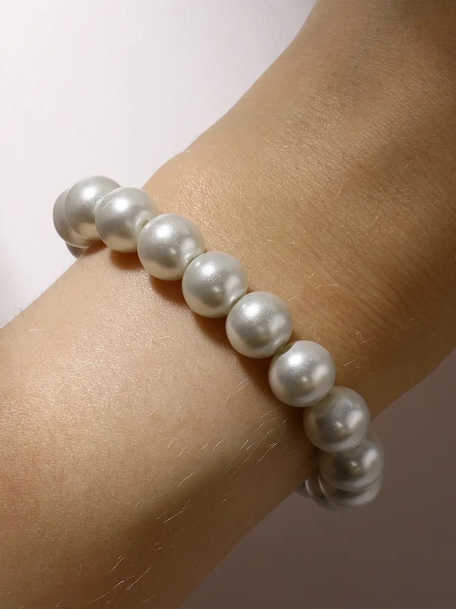 

Браслет жемчуг, Белый