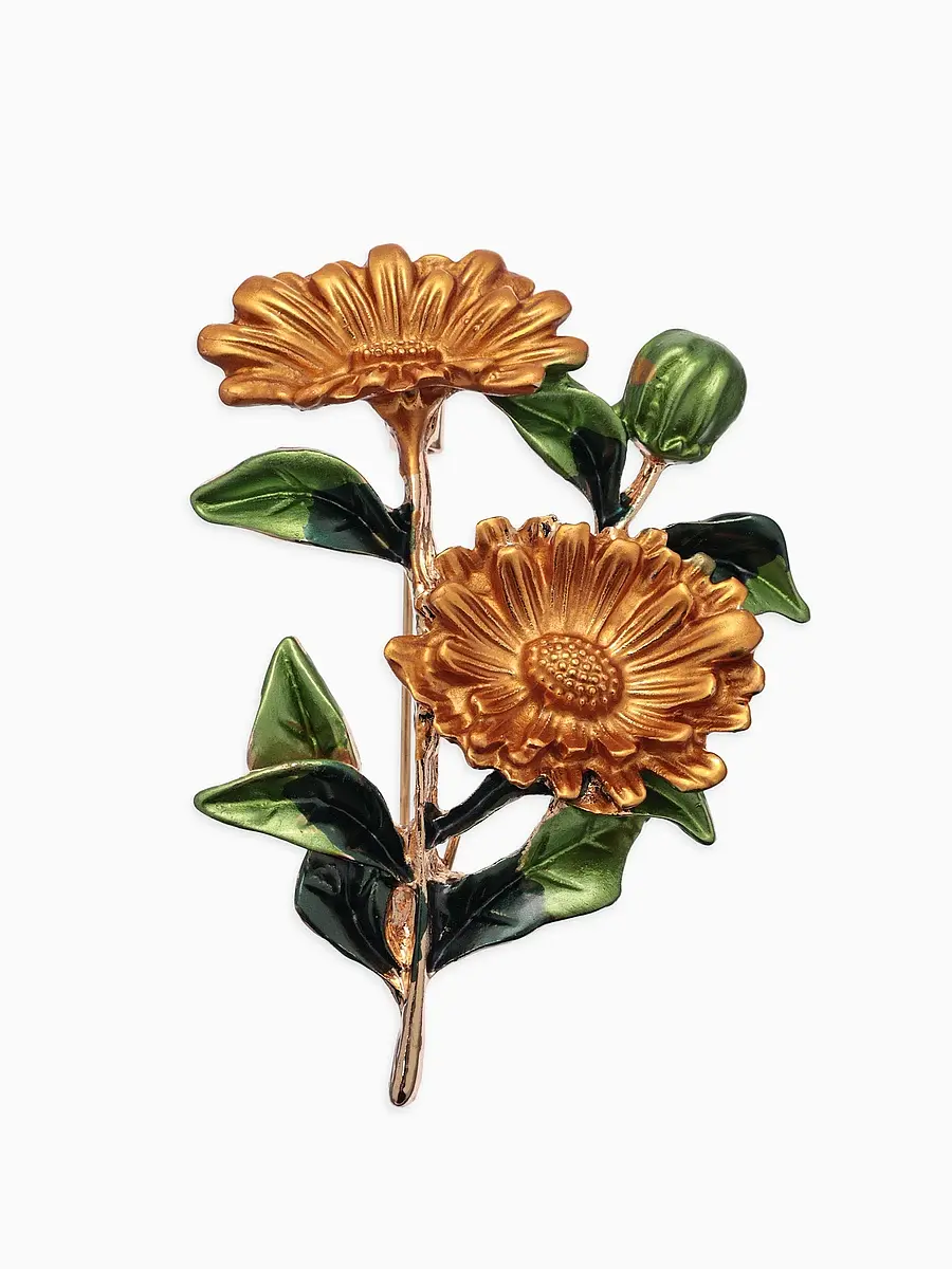 

Брошь, Зеленый;желтый