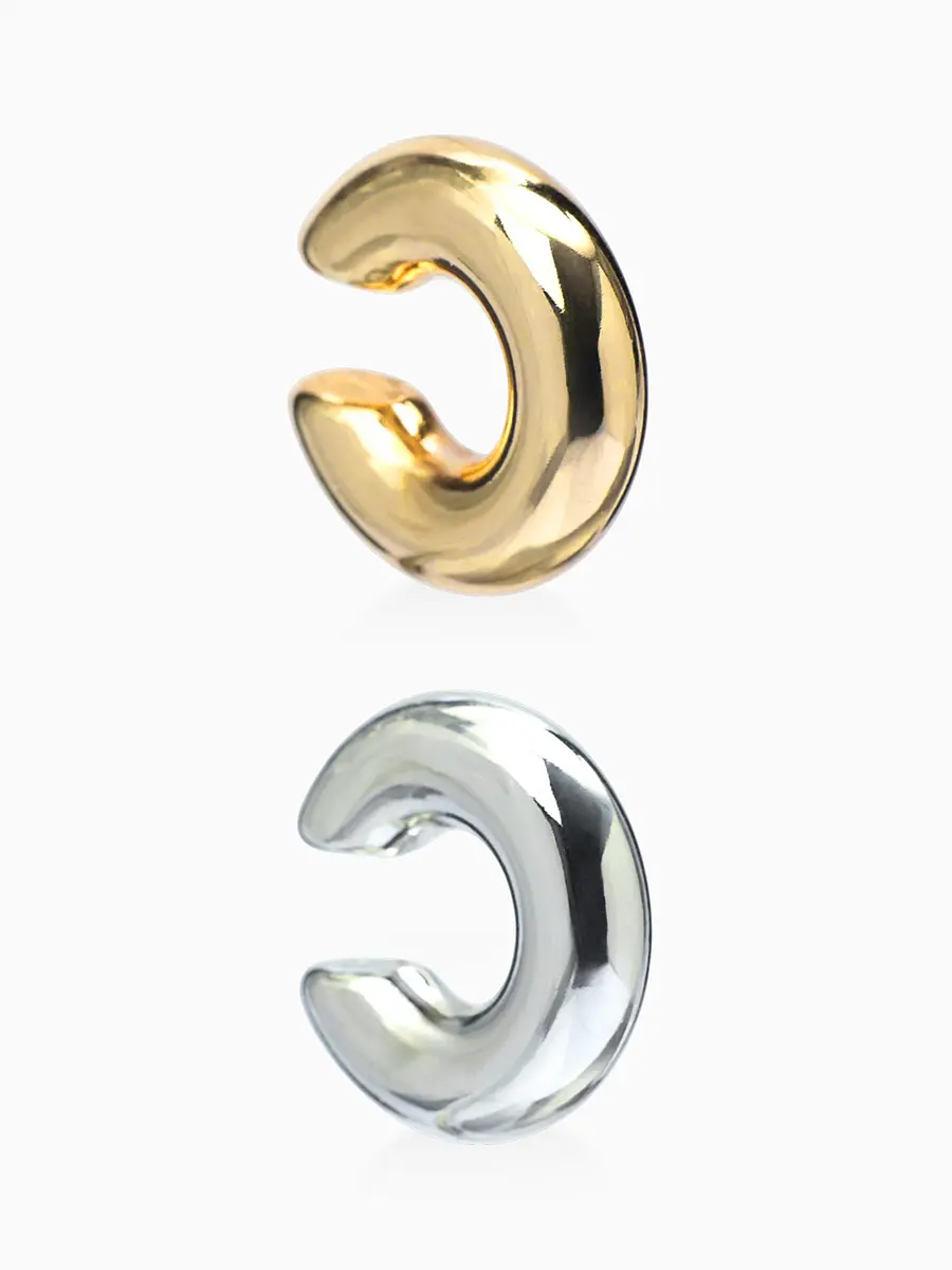 

Серьги каффы, Золотистый;серебристый