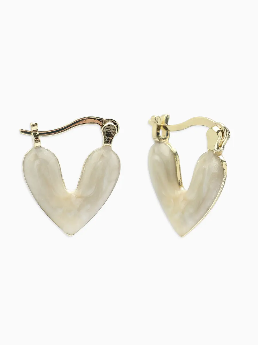 

Серьги с эмалью, Белый