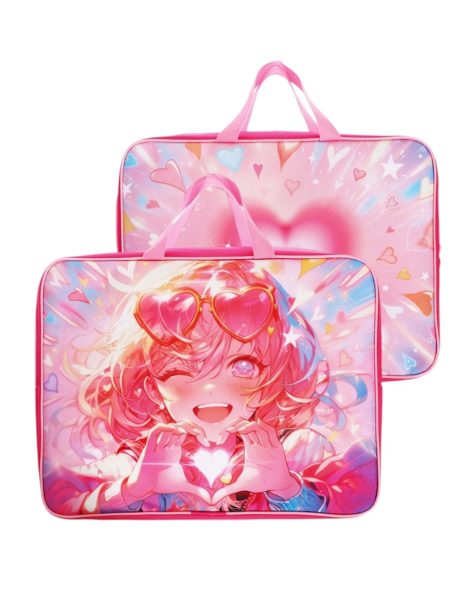 

Папка с ручками текстильная а4, 360×245×70 мм, calligrata top, Розовый