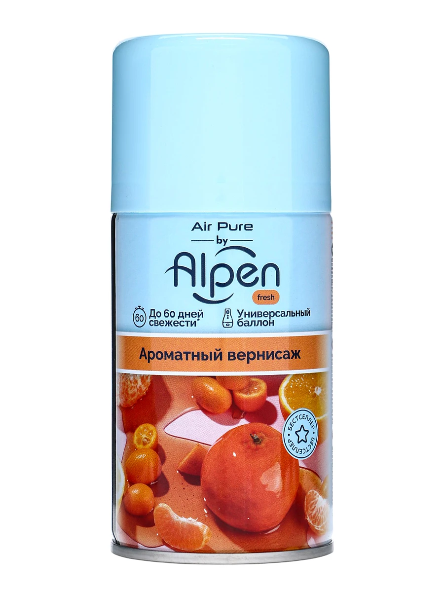

Сменный баллон для автоматического освежителя alpen, ароматный вернисаж 250 мл