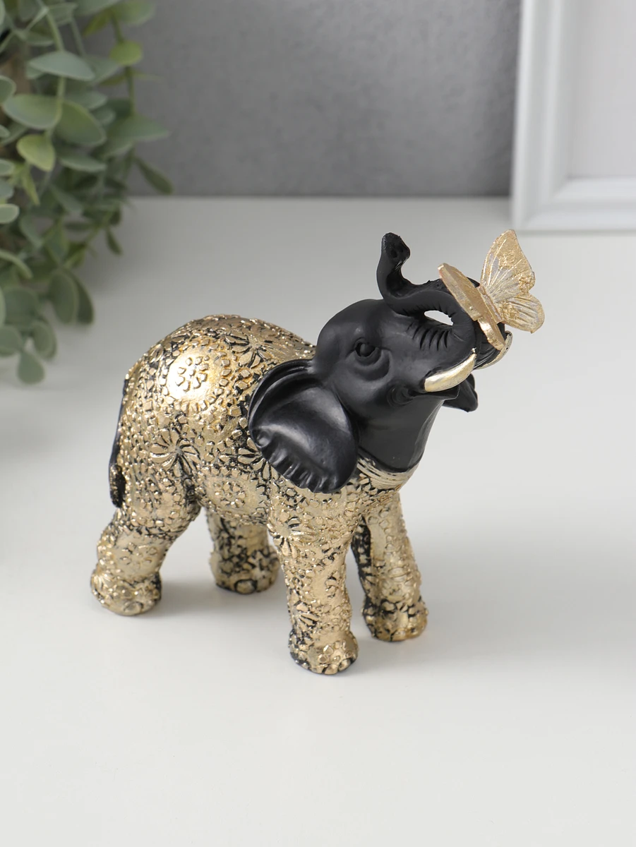 

Фигурка полистоун, Черный;золотистый