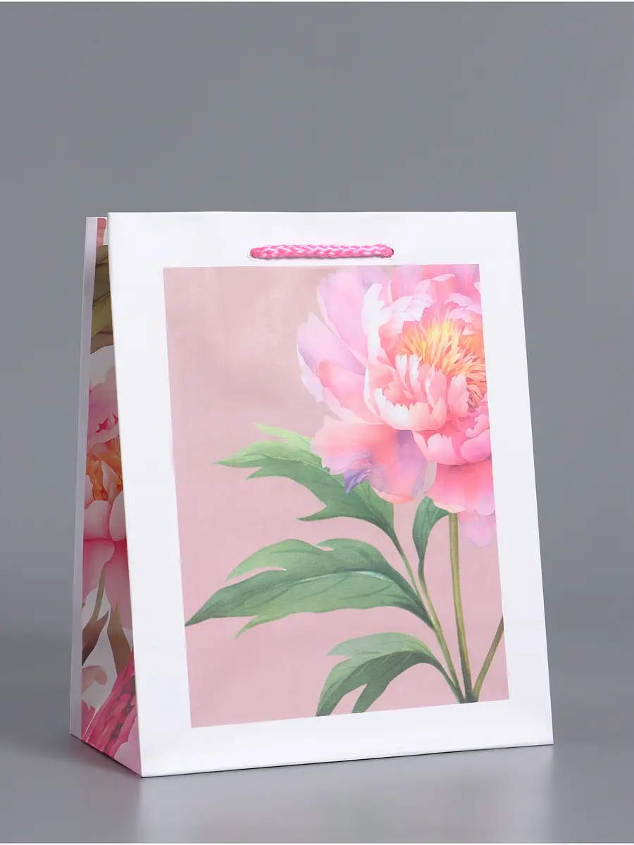 

Пакет подарочный ламинированный, Разноцветный;розовый