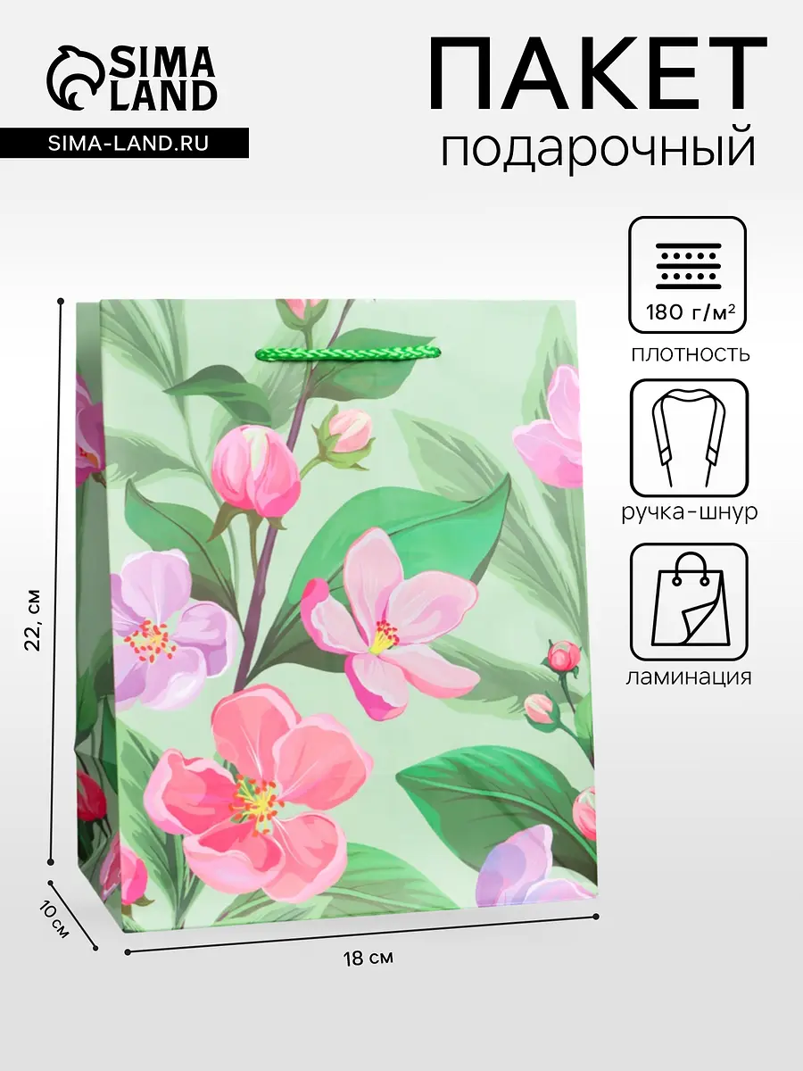 

Пакет подарочный ламинированный, Зеленый;разноцветный