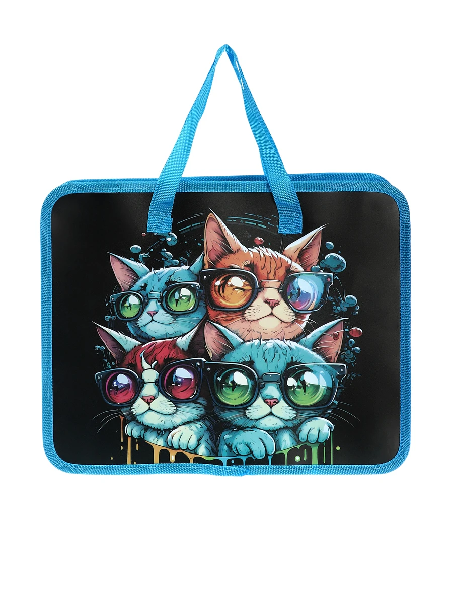 

Папка с ручками, Голубой;черный