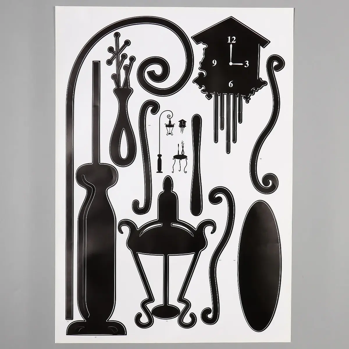 

Наклейка интерьерная черная