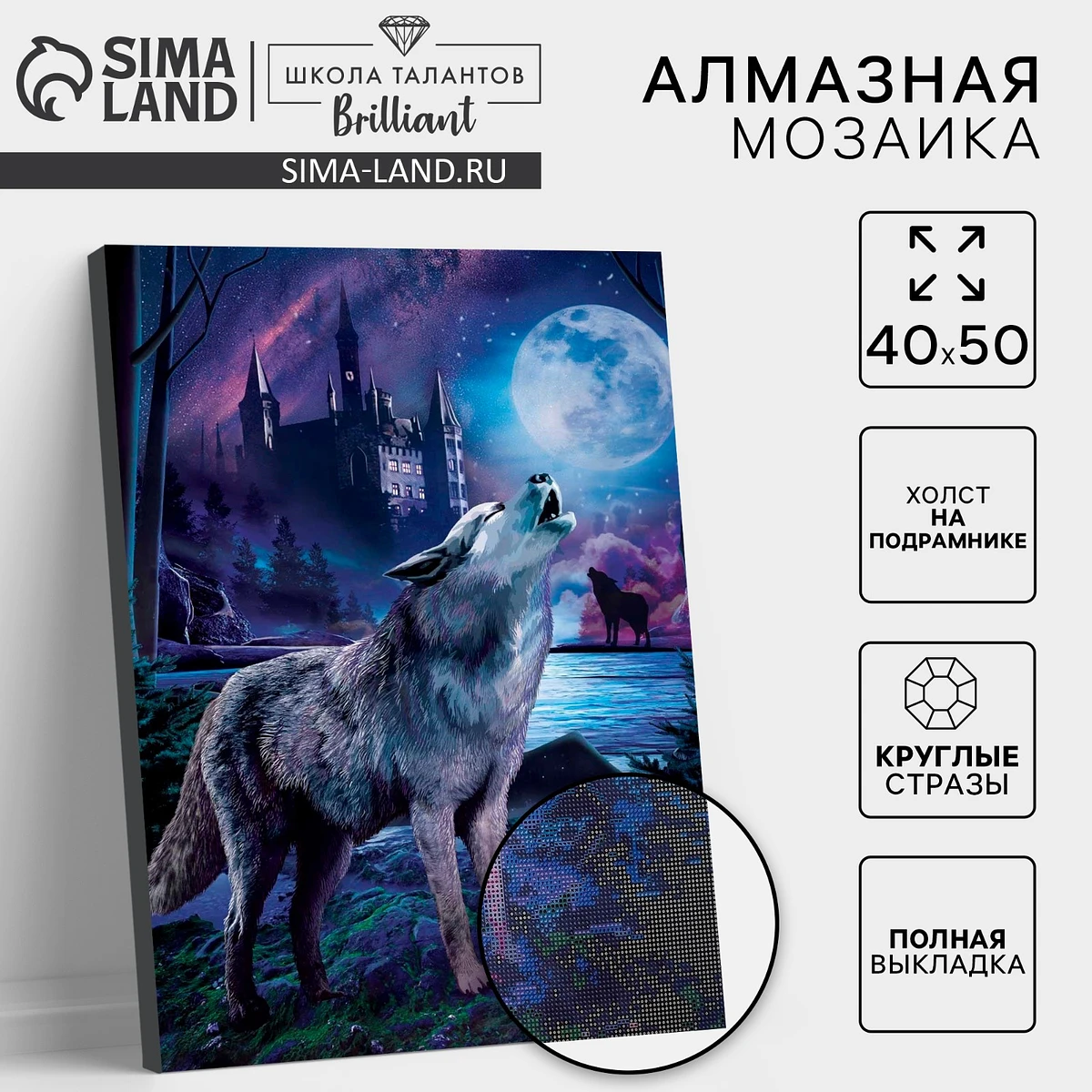 

Алмазная мозаика с полным заполнением на подрамнике