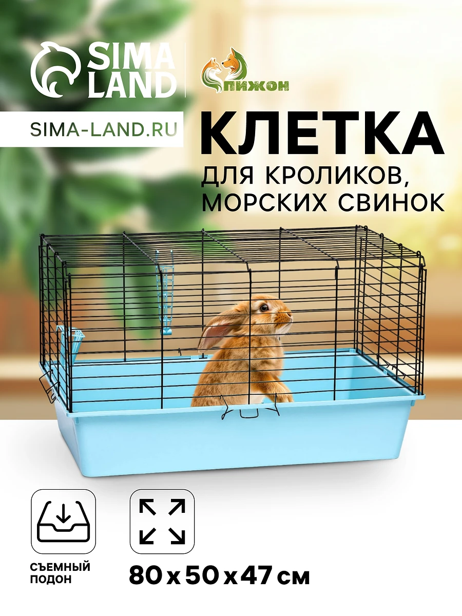 

Клетка для кроликов, морских свинок, Бирюзовый