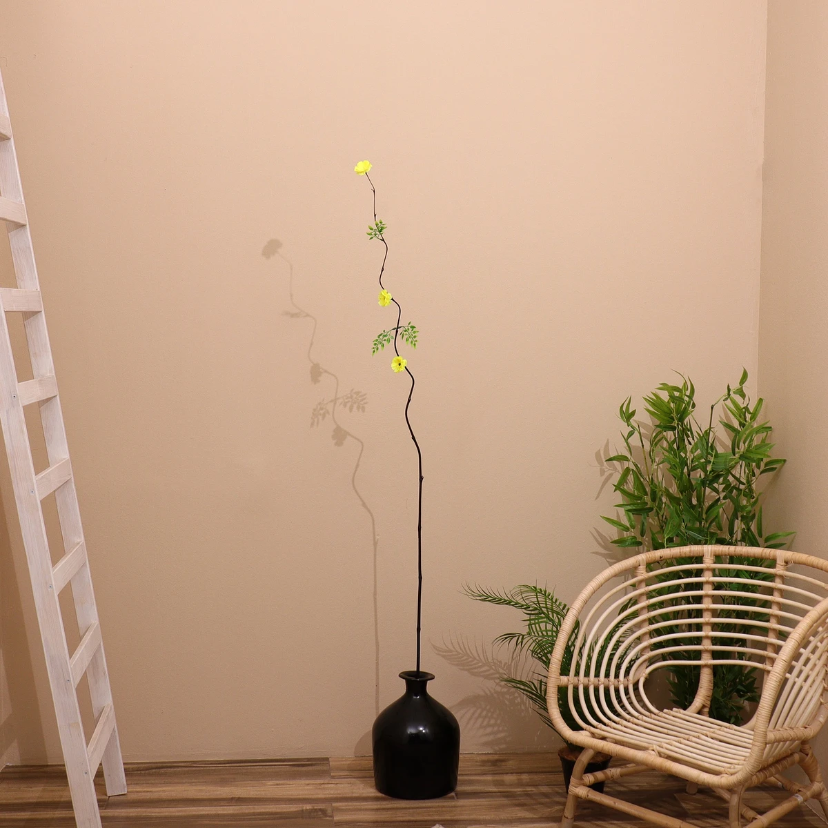 

Интерьерный декор из бамбука, цветы пластик, 200 см, желтый