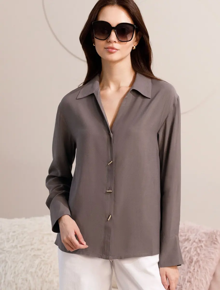 

Блузка кофейный, Коричневый;кофейный