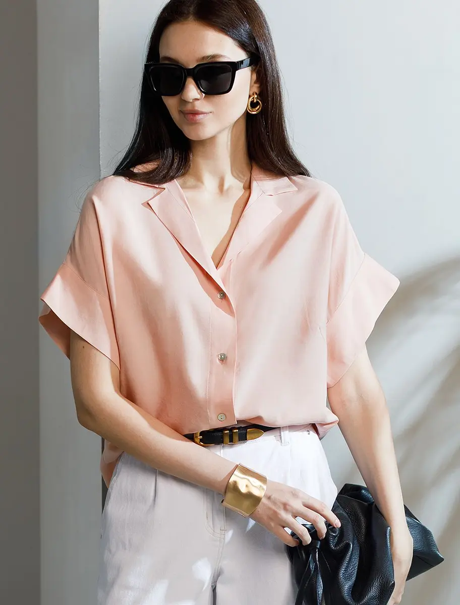 

Блузка, Бежевый;пудровый