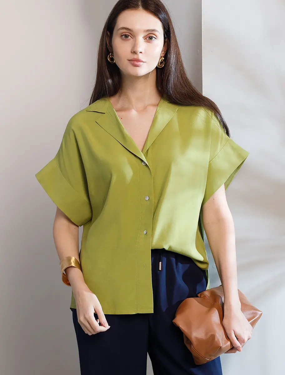 

Блузка, Зеленый;светло-оливковый