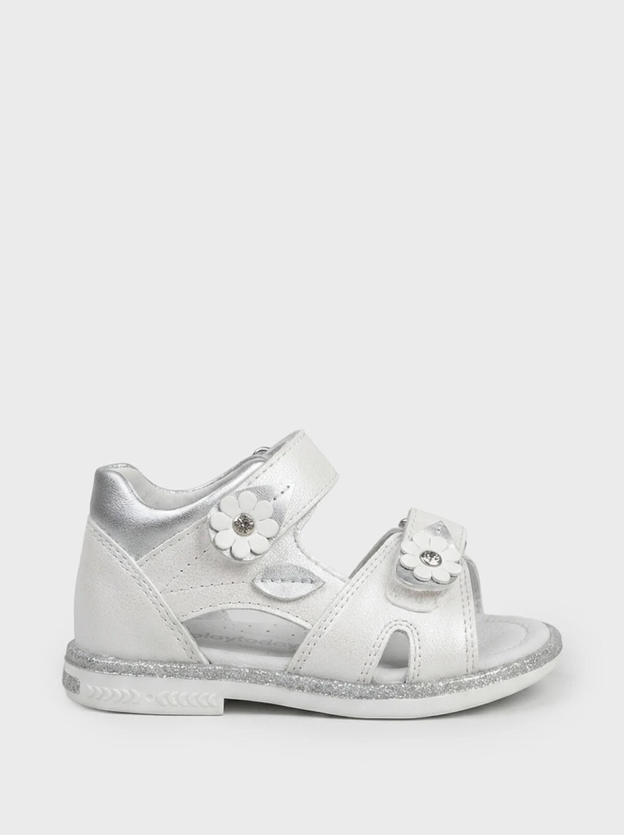 

Сандалии, Серебристый;белый;серебряный