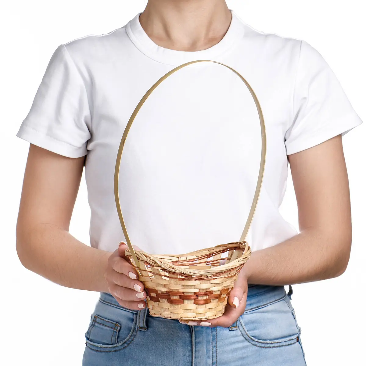 

Корзина плетеная для хранения, Бежевый