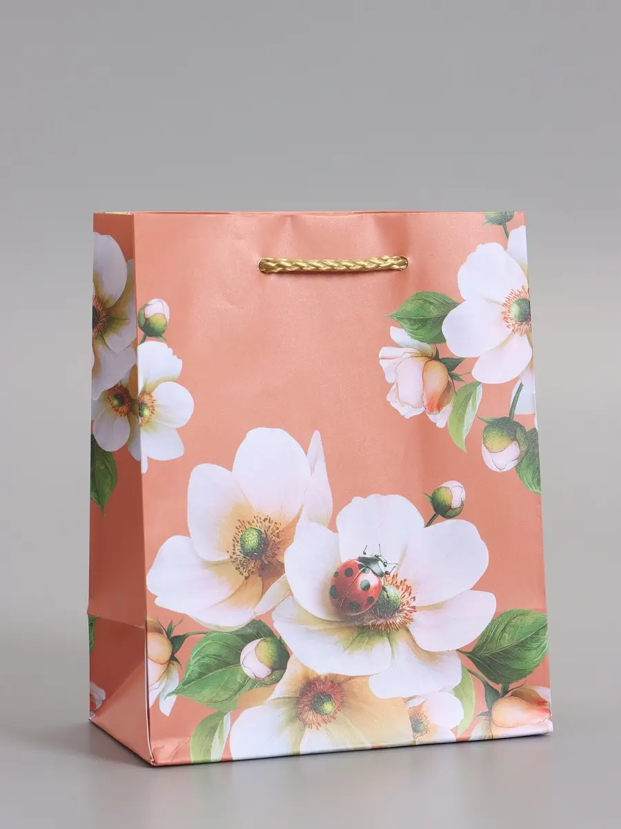 

Пакет подарочный ламинированный, Розовый