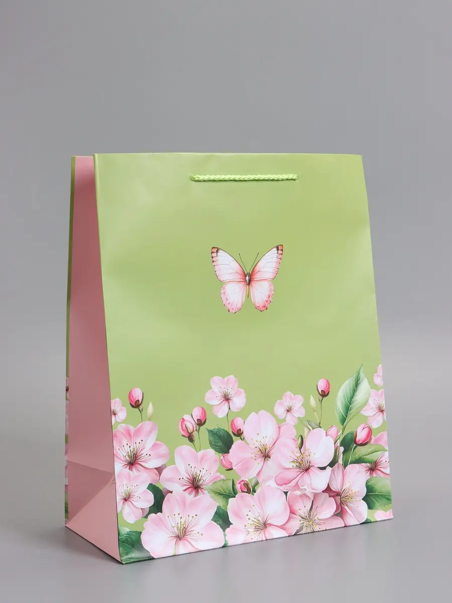 

Пакет подарочный ламинированный, Зеленый