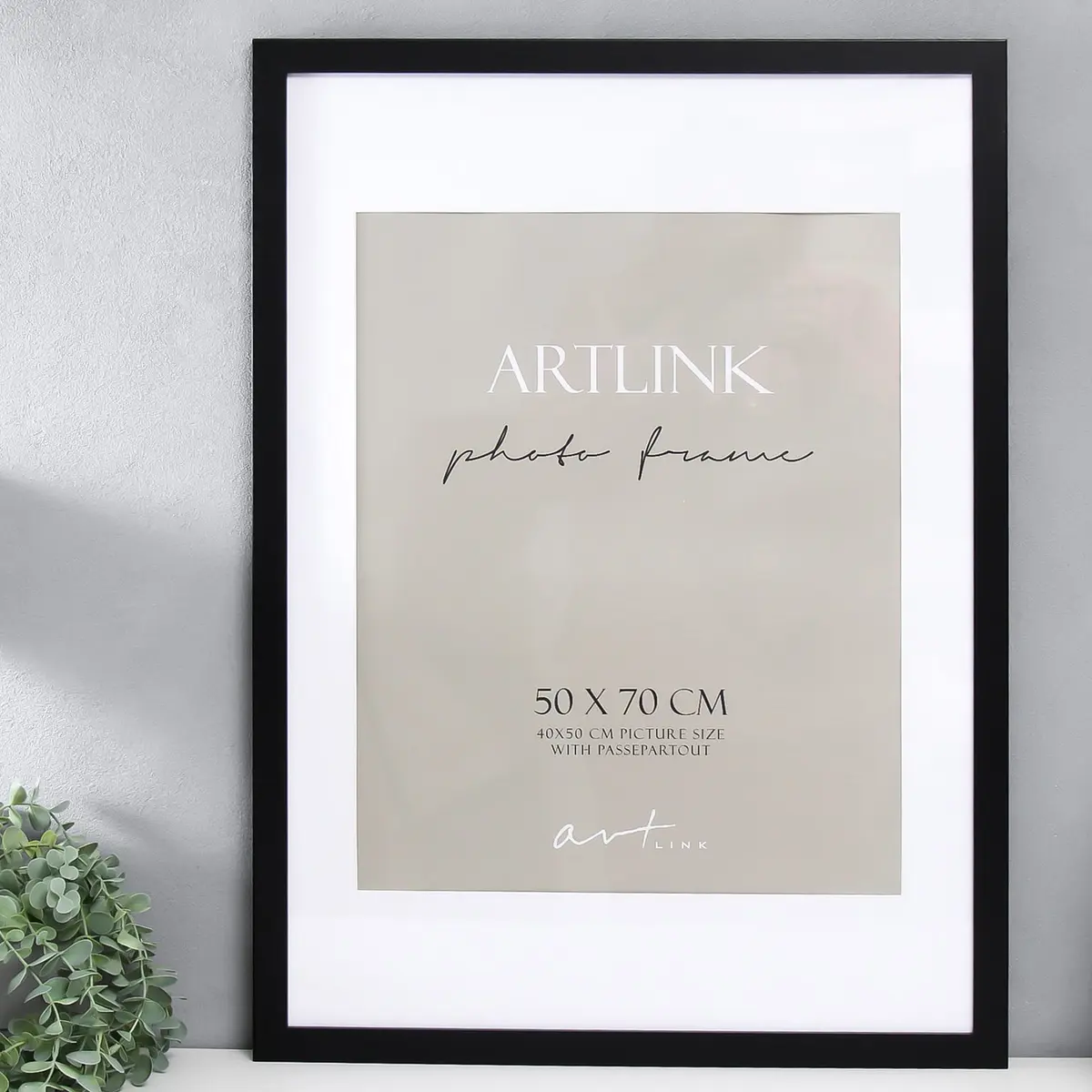 

Фоторамка для фото 50×70 см ellis, мдф, с паспарту, черный, (пластиковый экран)