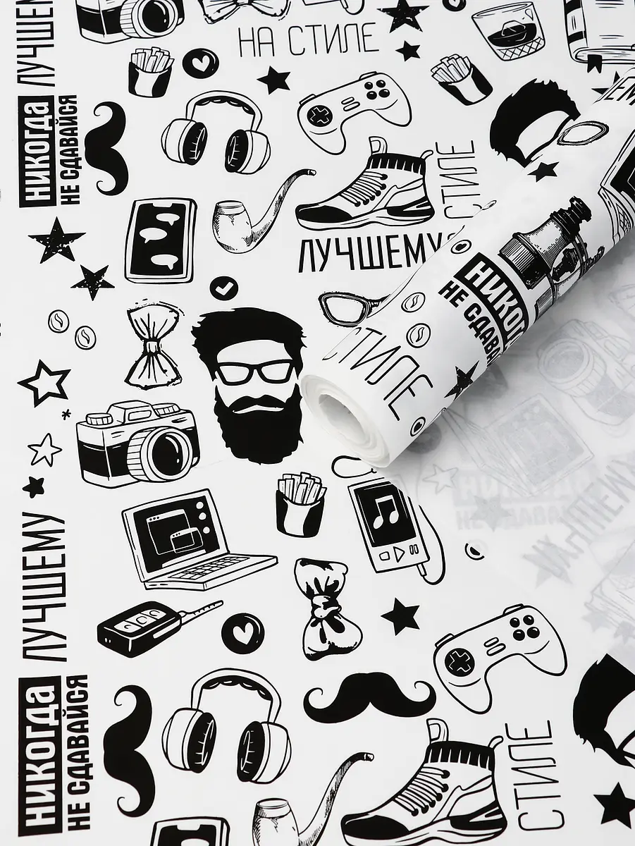 

Бумага упаковочная крафт, Белый