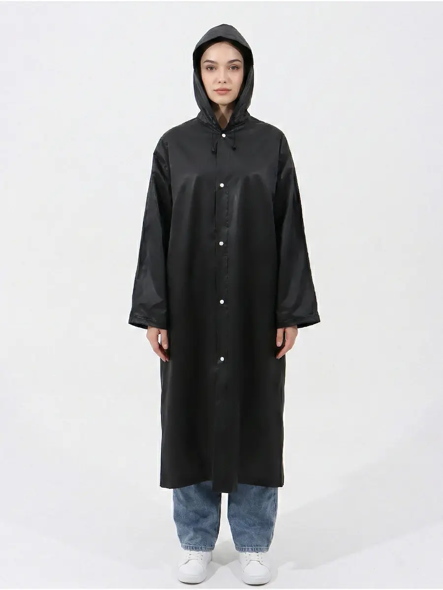 

Дождевик плащ, Черный
