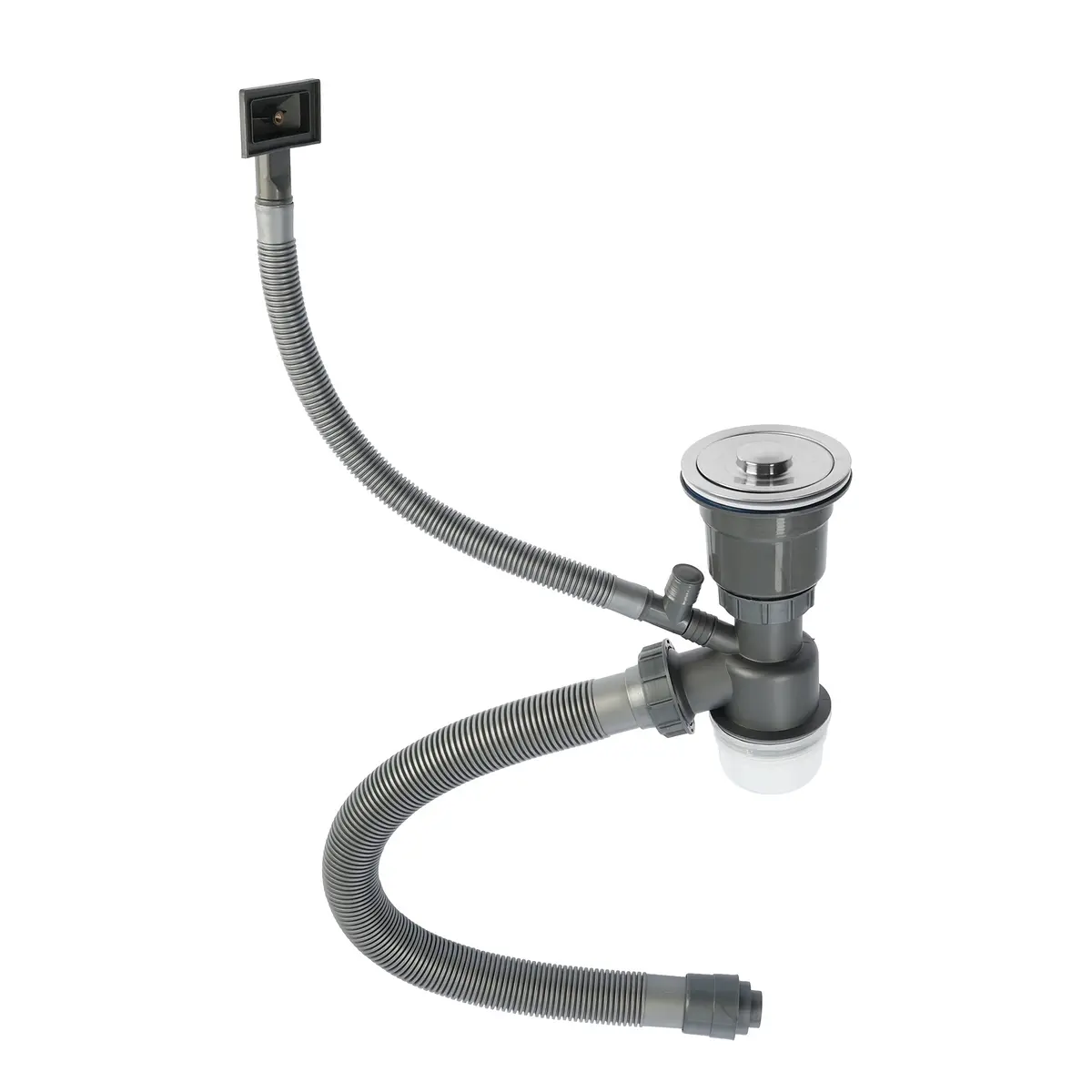 

Сифон для мойки aflorn af90101-1, 3 1/2, Серебристый