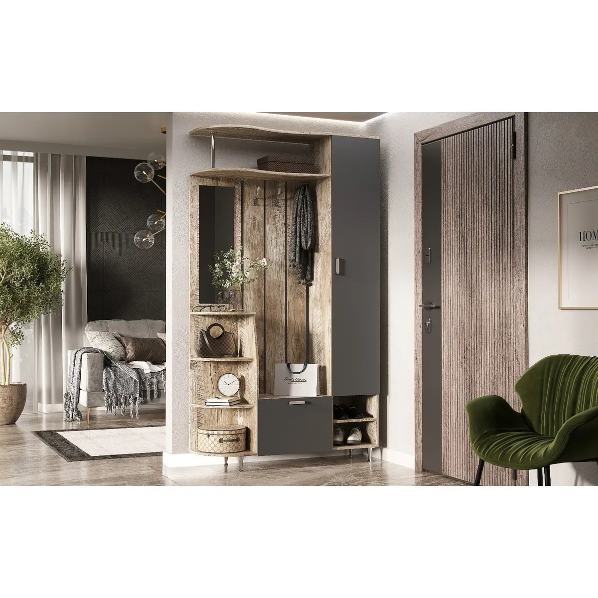 

Прихожая, Серый;бежевый