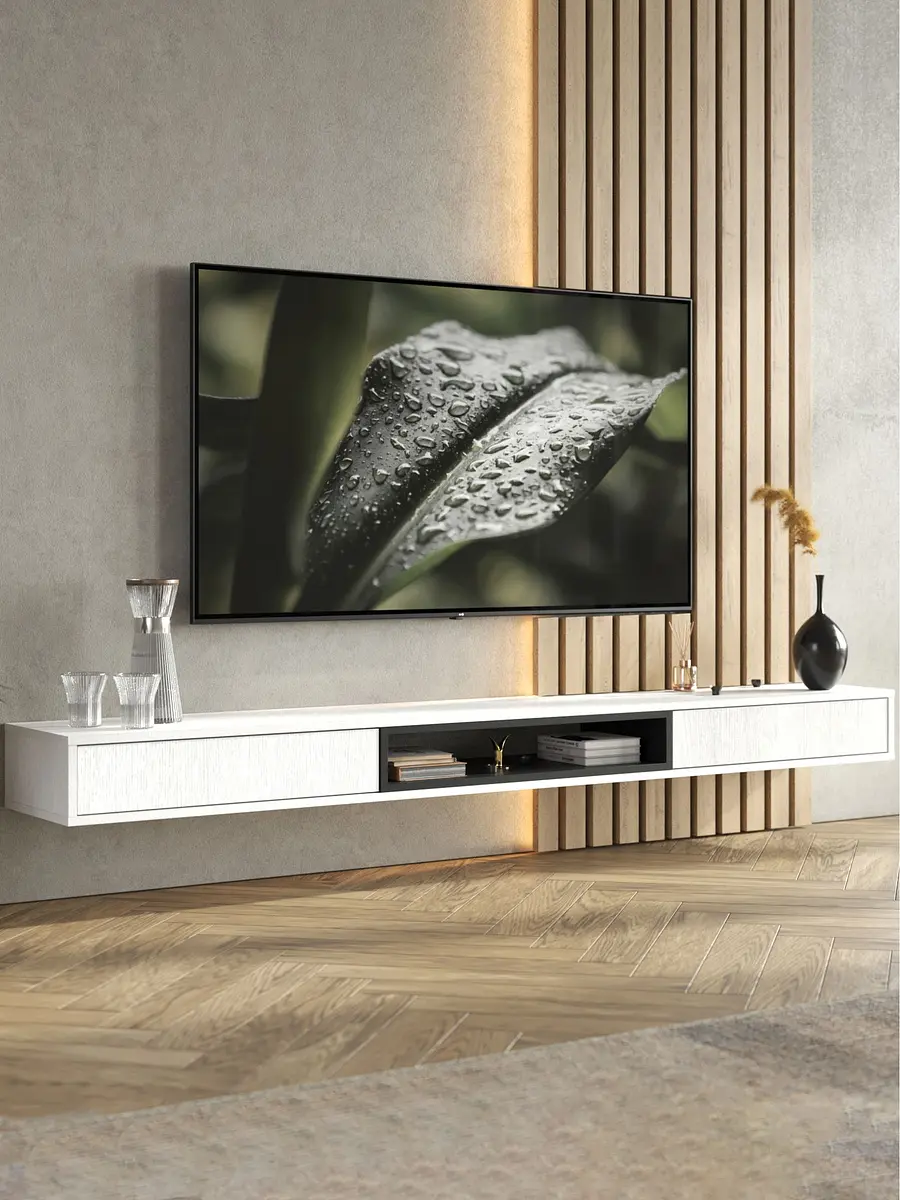 

Тумба под тв подвесная, Белый