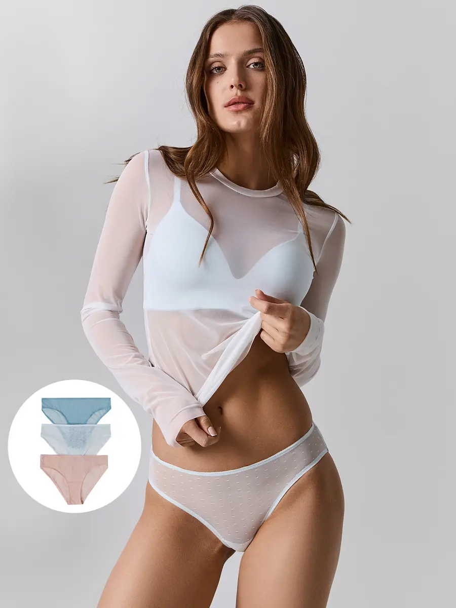 

Трусы женские (3шт.), Синяя дымка