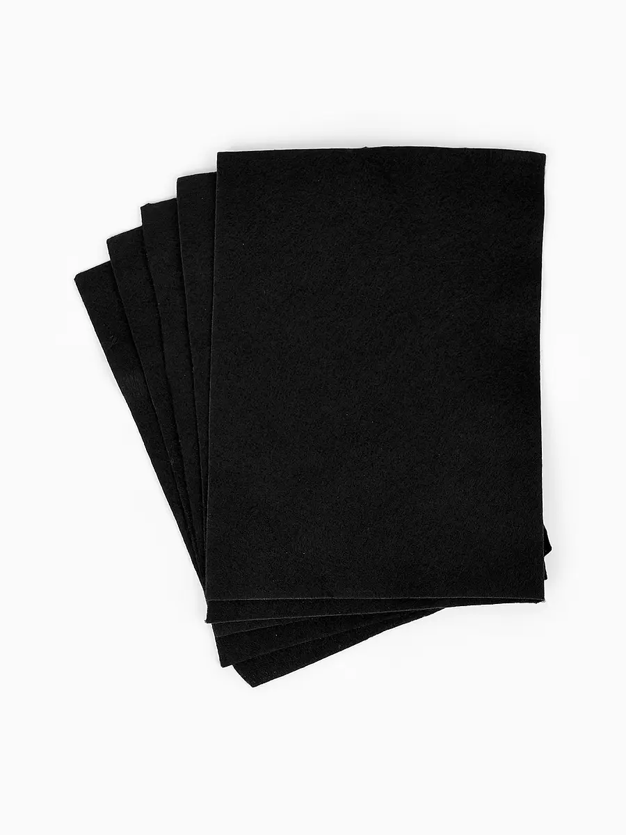 

Фетр мягкий 1,3 мм, 20х15 см, черный